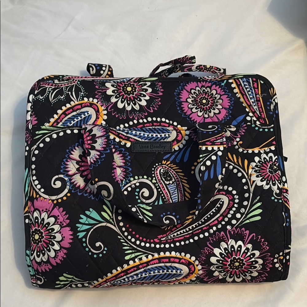 Vera Bradley Black Floral Paisley Tote